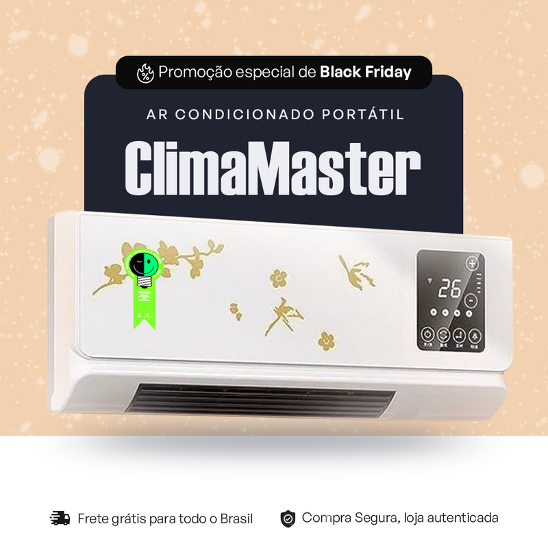 Ar Condicionado Portátil Clima Master | Kit Completo + Ventilador Portátil de Brinde 🎁 (QUEIMA DE ESTOQUE!)